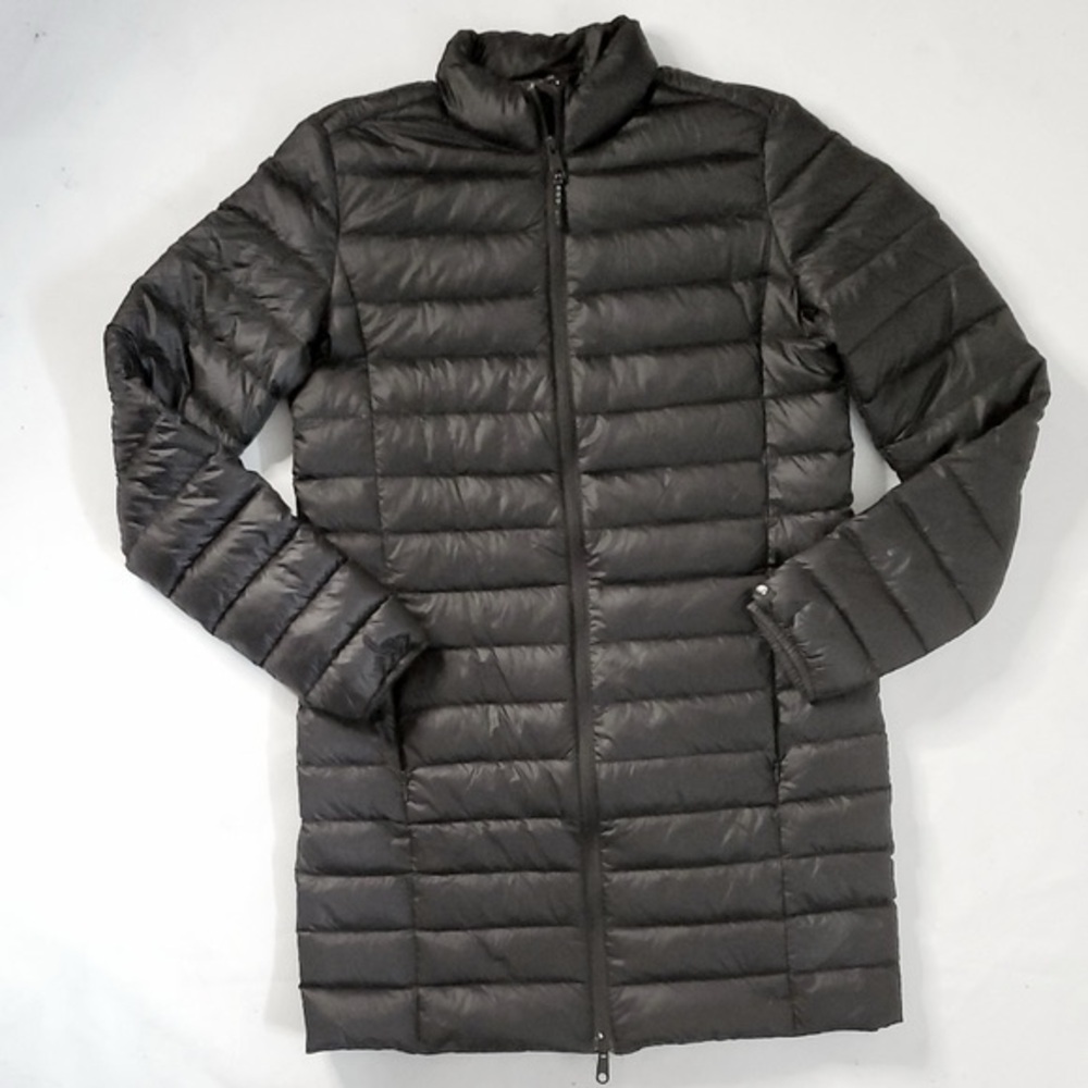 ROOTS Womens DOWN 700 JACKET BLACK NYLON PERTEX  PUFFER  PARKA RAIN COAT